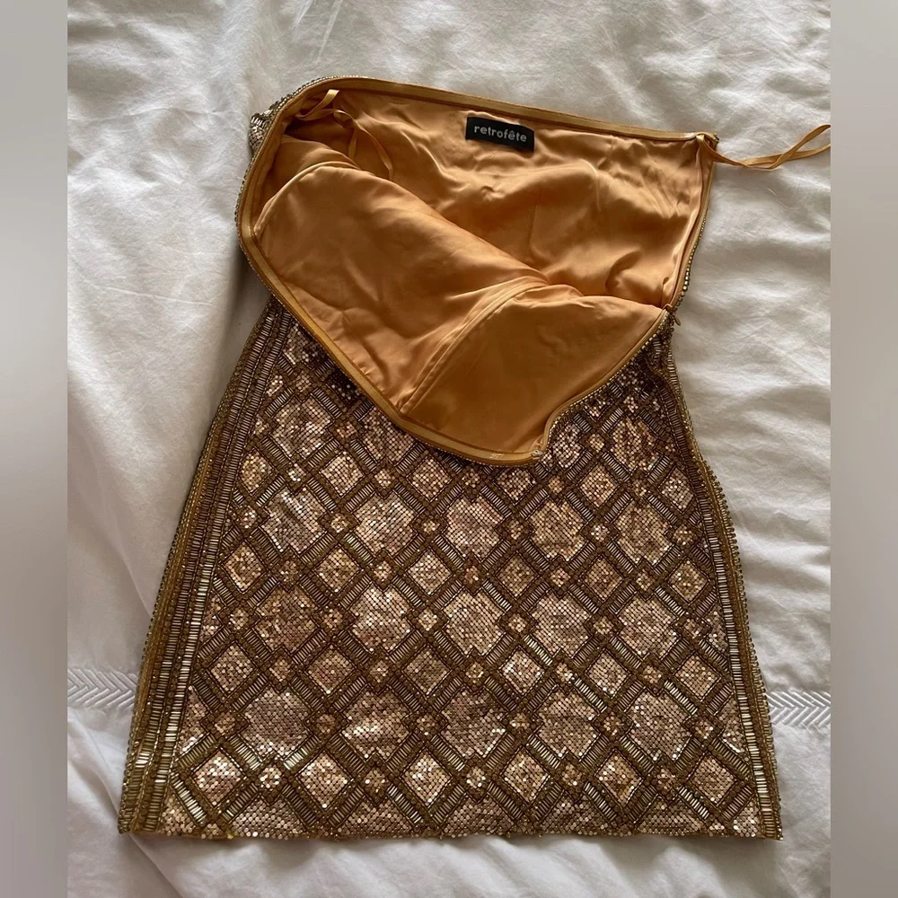 Retrofete HEATHER SEQUIN CHAINMAIL DRESS - size small - Picture 12 of 17